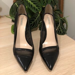 🖤 Giorgio Armani Black Leather & Mesh Stilettos | Made in Italy | Size 36.5